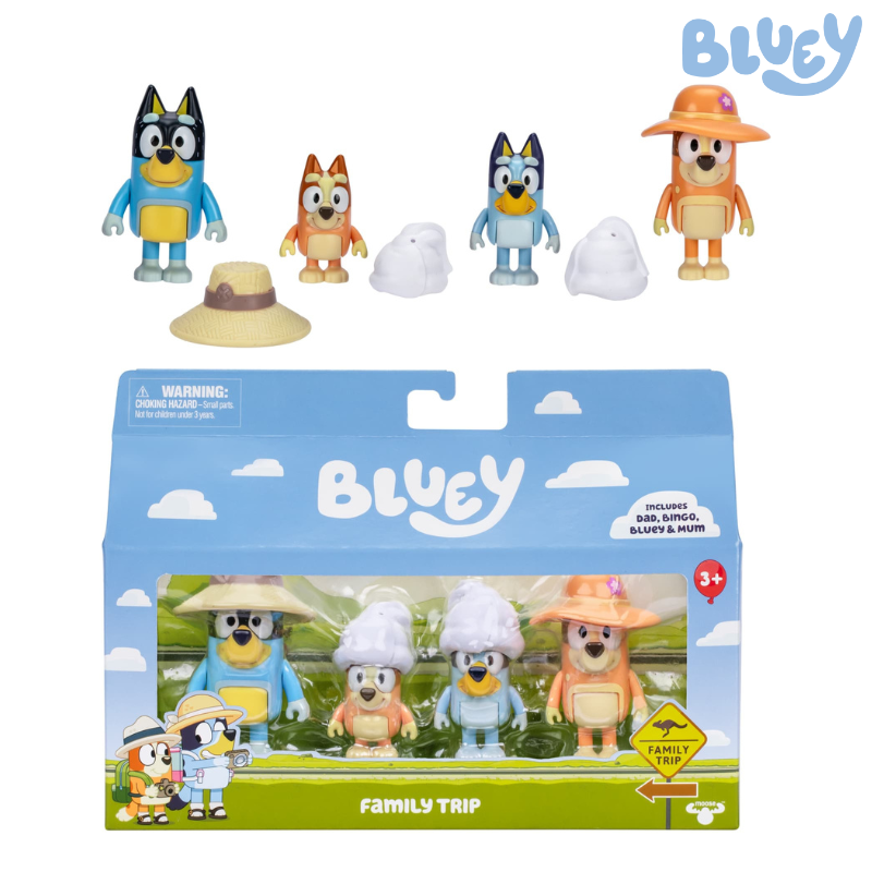 NEW! Bluey™ 4 Pack Figures